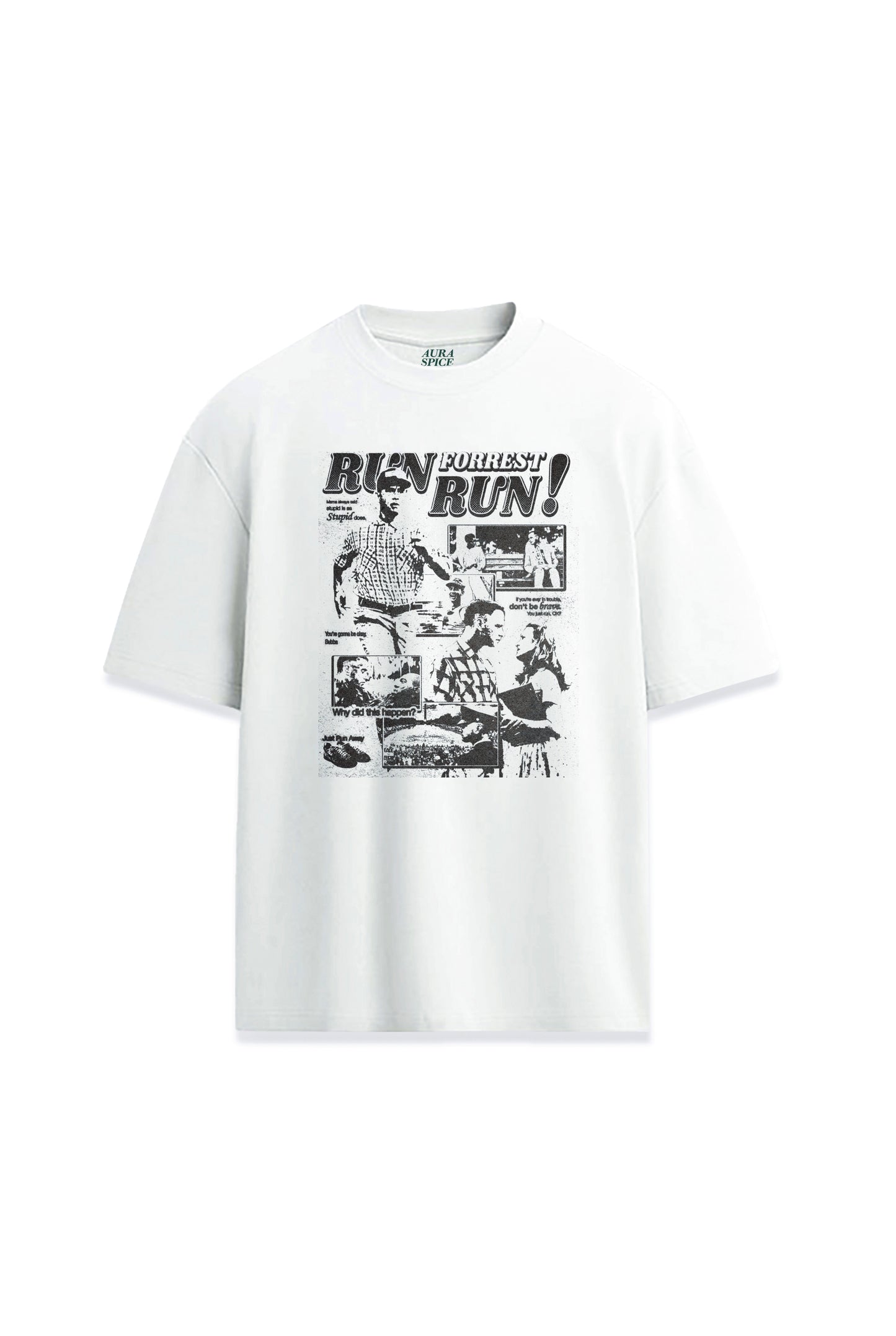 Forrest Gump Film Sahnesi Baskılı Oversize Unisex Premium Tişört