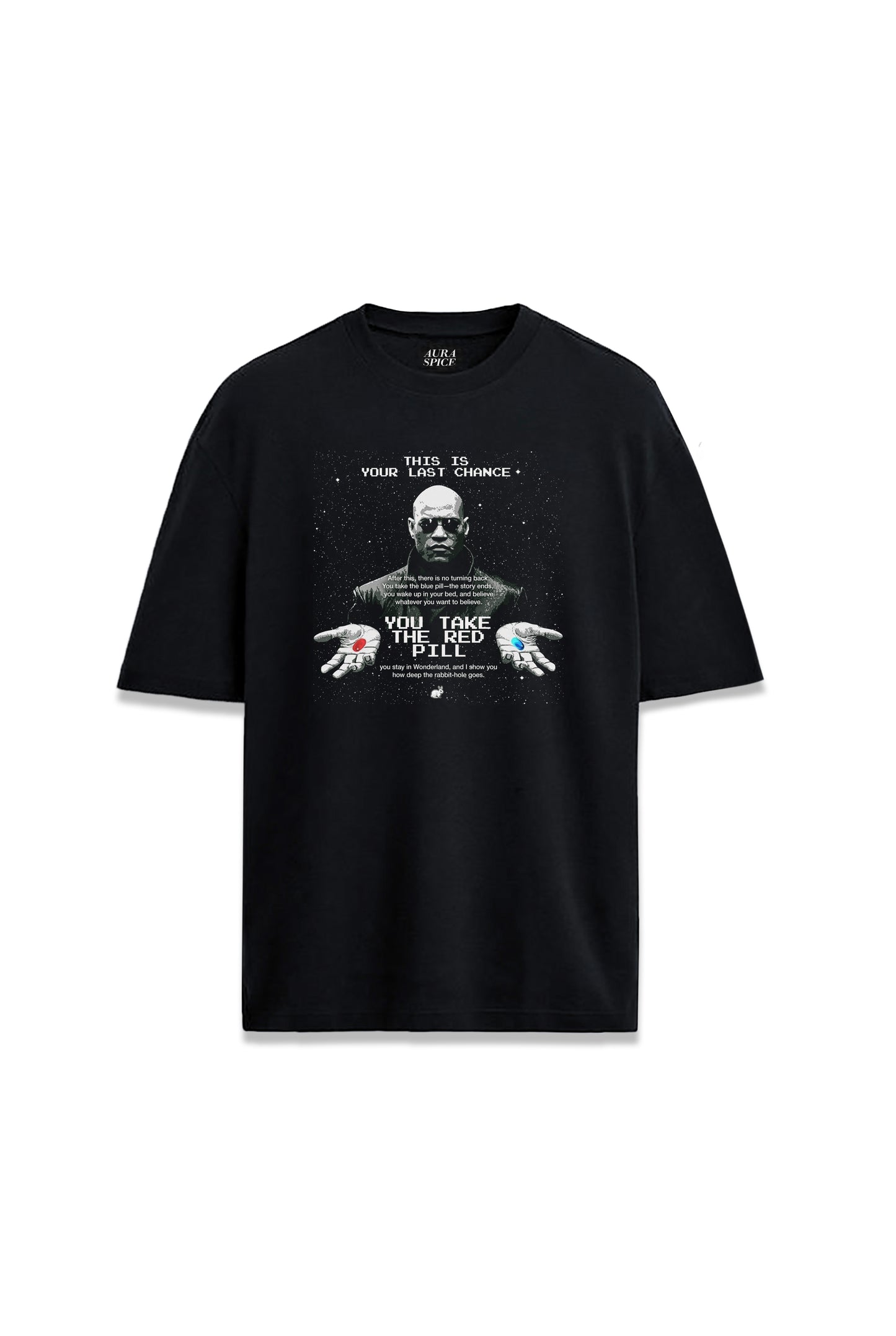 The Matrix Film Morpheus Tasarım Baskılı Oversize Unisex Tişört