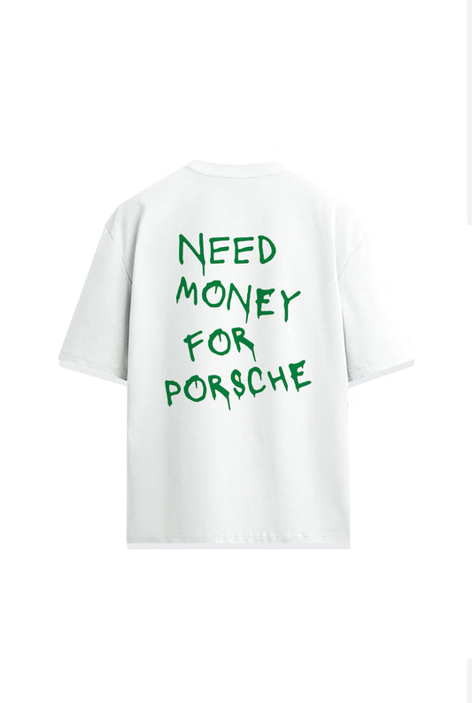 Need Money For Yazılı Sırt Baskılı Oversize Unisex Premium Tişört