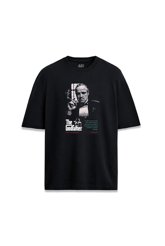 The Godfather Baba Film Yazılı Baskılı Oversize Unisex Tişört