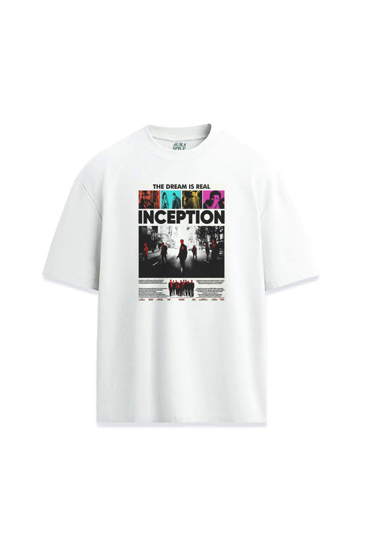 Inception Başlangıç Film Sahnesi Baskılı Oversize Unisex Premium Tişört