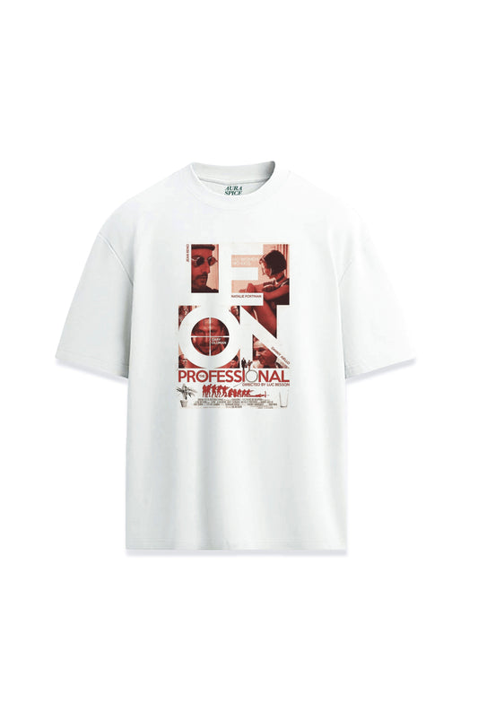 Leon Professional Film Tasarım Baskı Oversize Unisex Premium Tişört