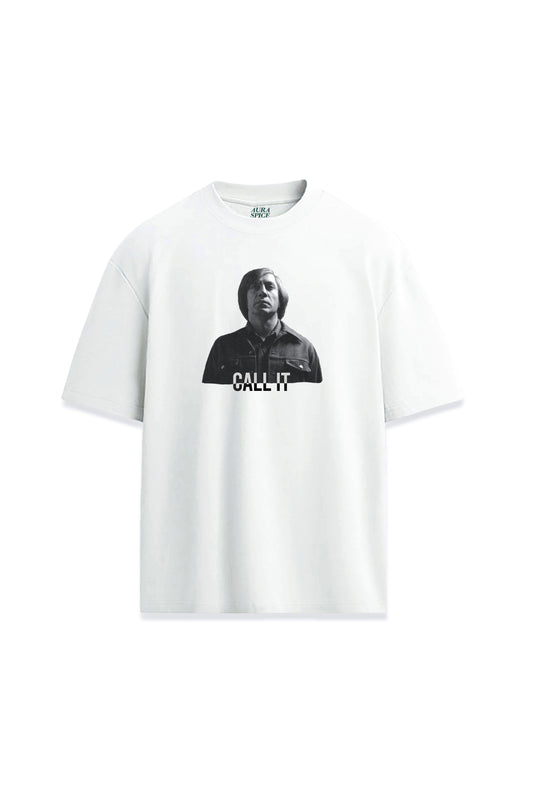 No Country For Old Men Film Call It Yazılı Oversize Unisex Premium Tişört