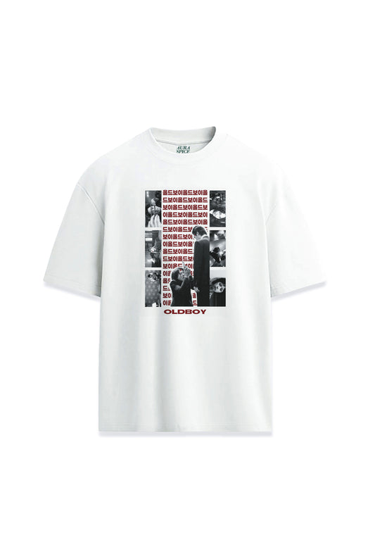 Oldboy Film Tasarım Baskılı Yazılı Oversize Unisex Premium Tişört