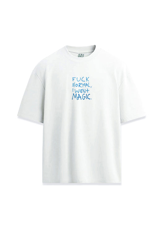 I Want Magic Yazılı Tasarım Baskılı Oversize Unisex Tişört