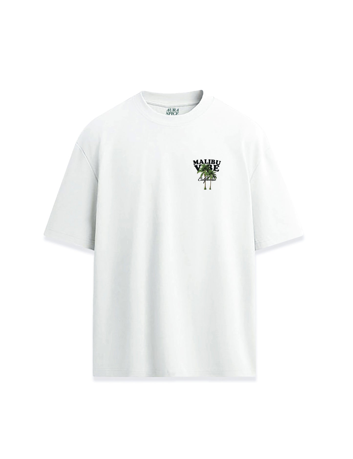 Malibu Vibes Özel Tasarım Ön Arka Baskılı Oversize Unisex Premium Tişört