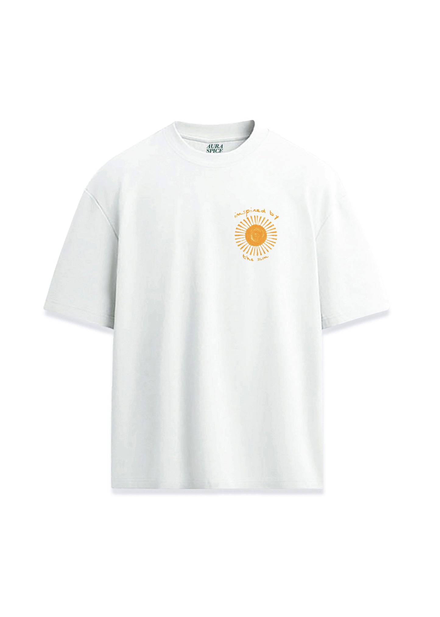 Inspired By The Sun Yaz Güneş Tasarım Sırt Baskılı Oversize Unisex Tişört