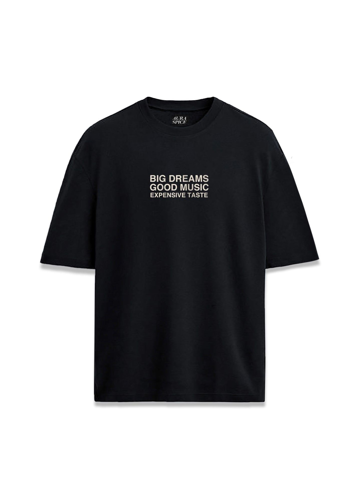 Big Dreams Good Music Yazılı Tasarım Baskılı Oversize Unisex Tişört