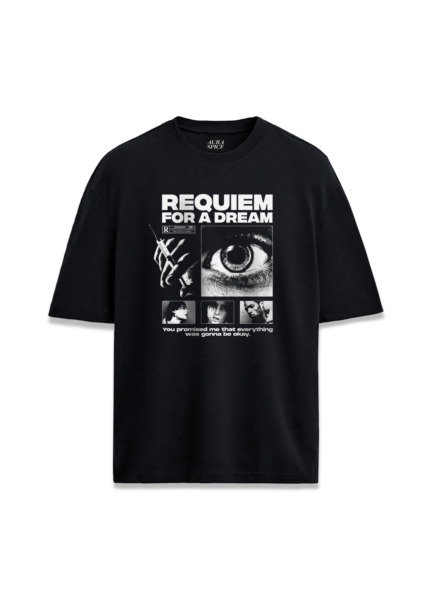 Requiem For Dream Rüya İçin Ağıt Film Baskılı Oversize Unisex Tişört