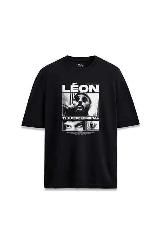 Leon Professional Film Tasarım Baskılı Oversize Unisex Tişört