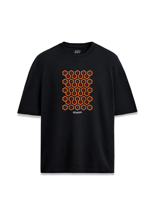 The Shining Film Otel Deseni Redrum Yazılı Baskılı Oversize Unisex Tişört